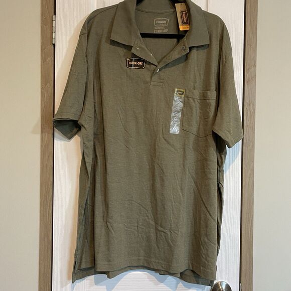 Foundry Shirt Men's 2XL Green Premium Polo Quick-Dri Short Sleeve Performance - Picture 1 of 5